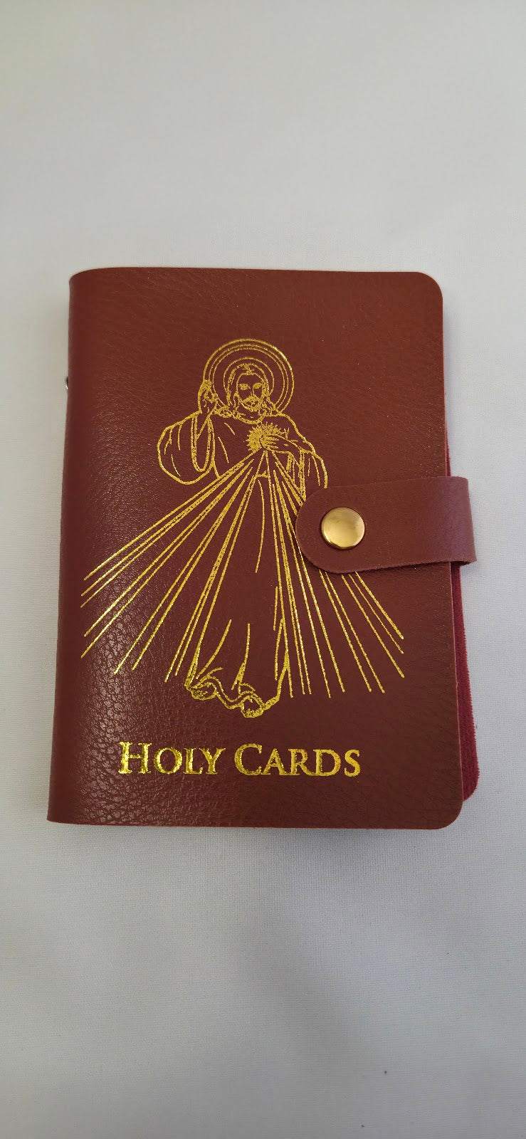 Brown Divine Mercy Holy Card Holder