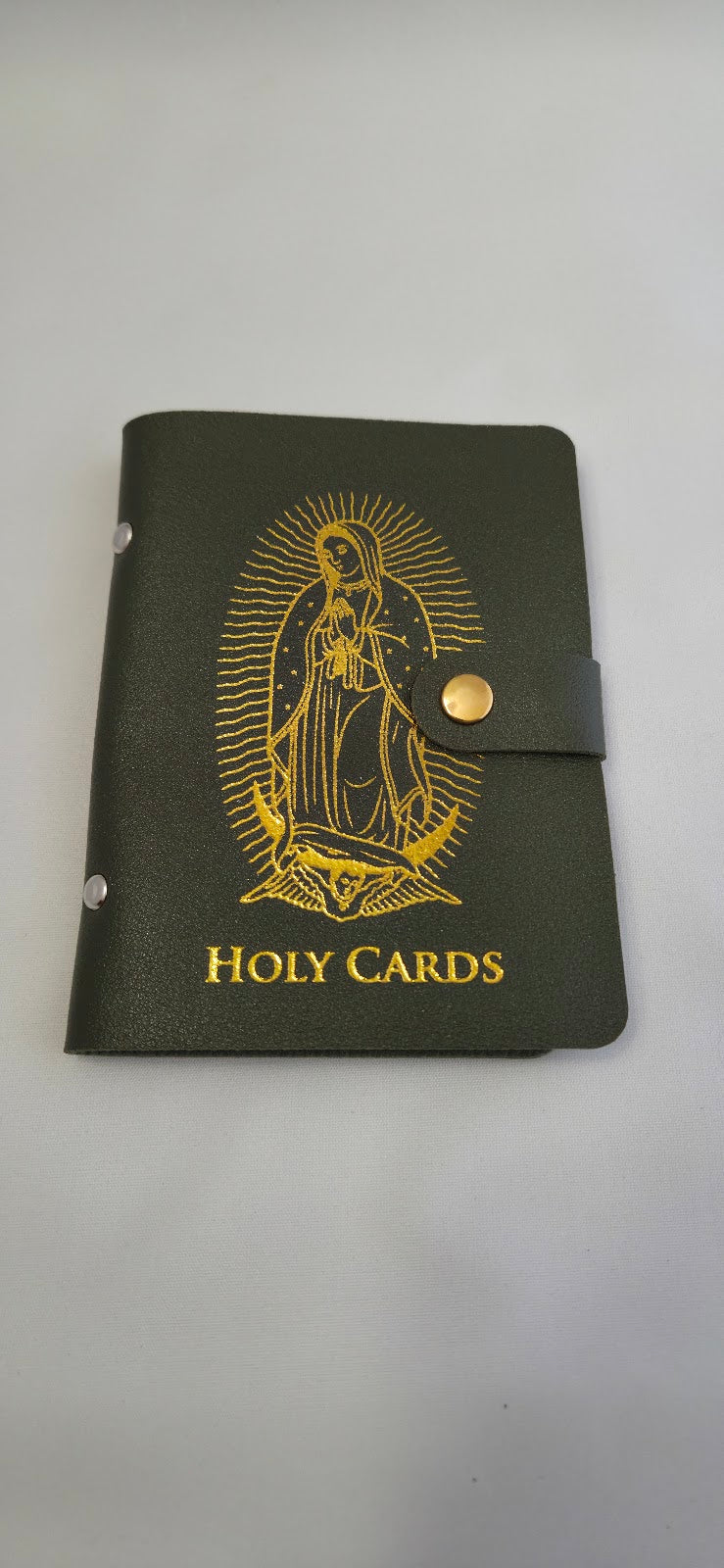Green Guadalupe Holy Card Holder