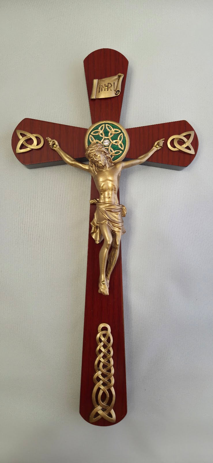 Jeweled Cross - Walnut Celtic cross