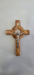 Handmade Carved St.Benedict Olive Wood 4.7"