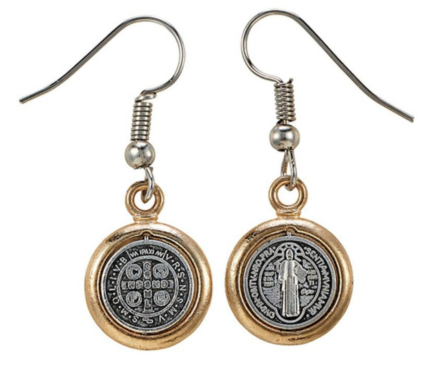 St.Benedict Medal Earrings
