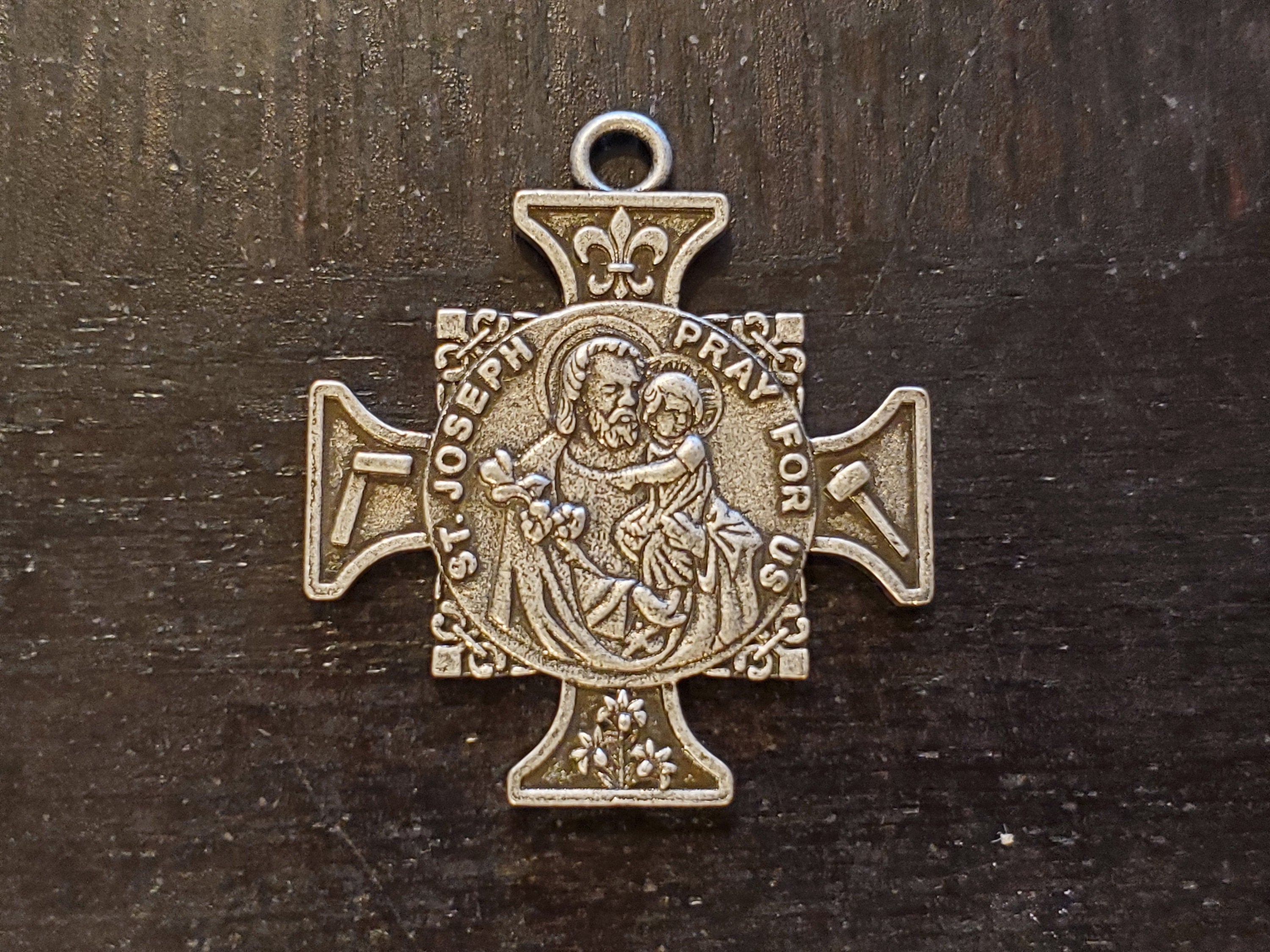 St.Joseph Maltese Cross Shaped Medal